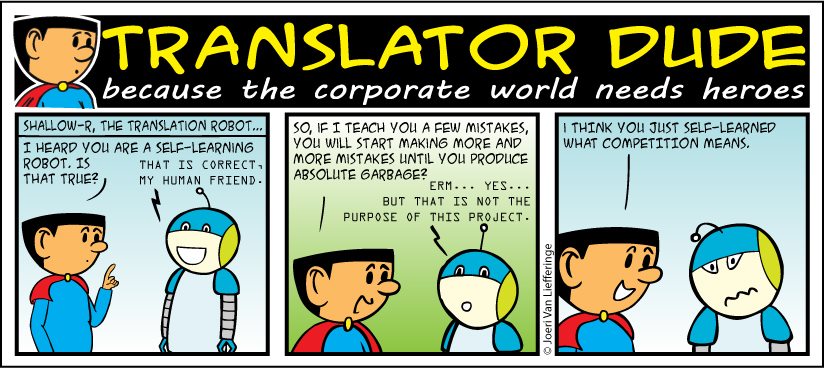 cartoon van Translator Dude